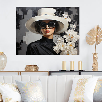 Elegance Portrait In Monochrome Fashion IV - Metal Wall Art MT132440