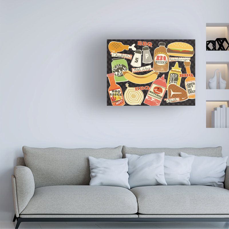 Art mural sur toile BBQ Pela Studio, H 14 po x l 19 po