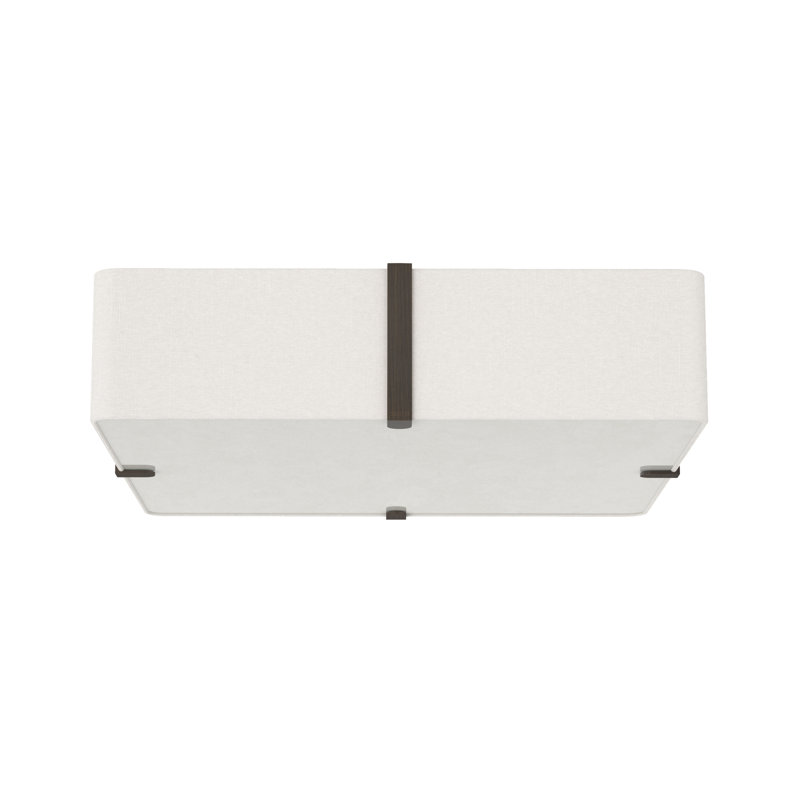 Ceiling Base LED Flush Mount, 5.12" H x 19.69" W x 19.69" D, White