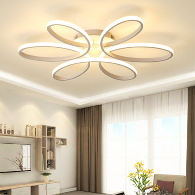 Innsbrook Modern Acrylic Light-adjusted Petal Ceiling Light 1-Light Semi Flush Mount Light