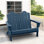 Creaghan 49" W Folding HDPE Double Adirondack Chair
