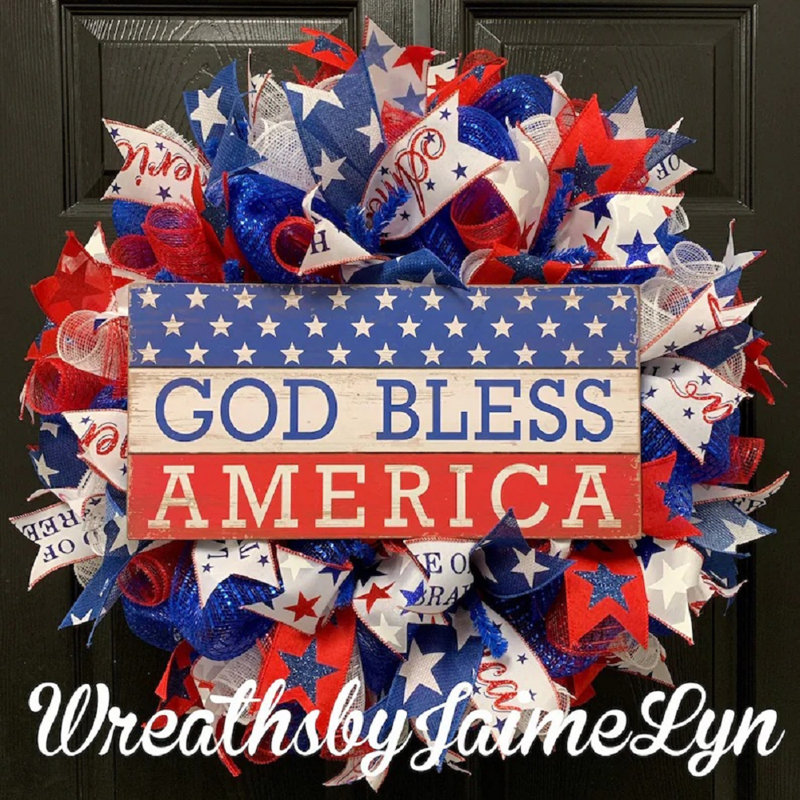 Couronne de porte God Bless America, 1