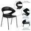 Chaise empilable de style café avec dossier flexible Zoey capacité de 440 lb.