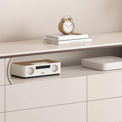 Pure solid wood cream-style TV cabinet