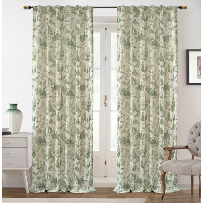 Linen Blend Blackout Curtain