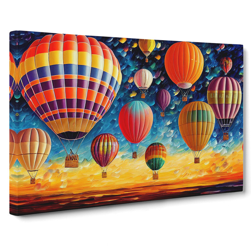 Colourful Hot Air Balloons Vol.2 - Wrapped Canvas, 35cm H x 50cm W x 3cm D