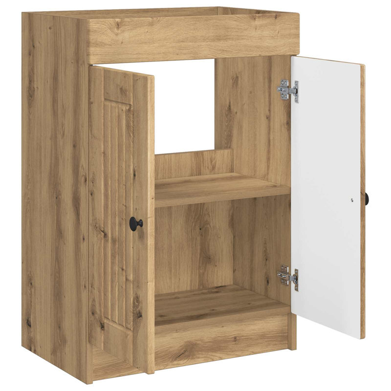 56cm Bathroom Vanity Base Only, Artisan Oak