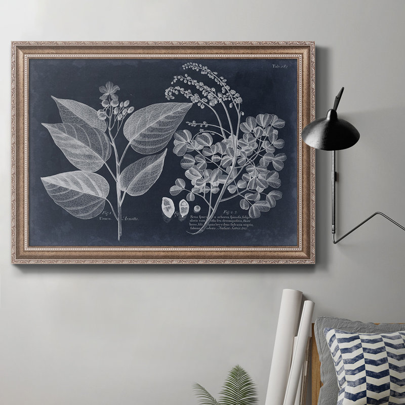«Foliage On Navy III», cadre photo, impression sur toile, H 16 po x l 20 po