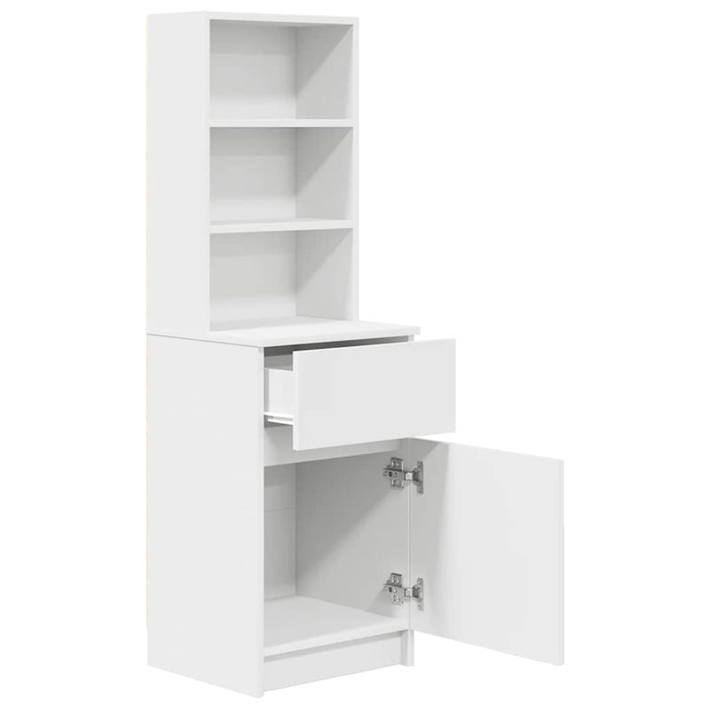 Bedside Cabinet 39X35x125 Cm Engineered Wood, White