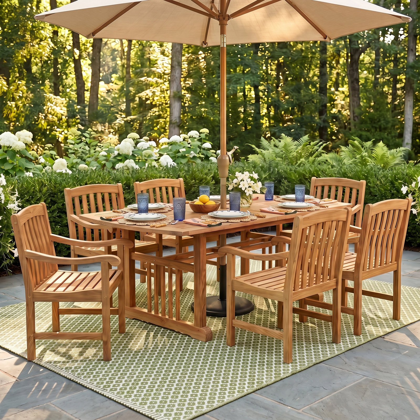 Summerton 42" Teak Patio Dining Set