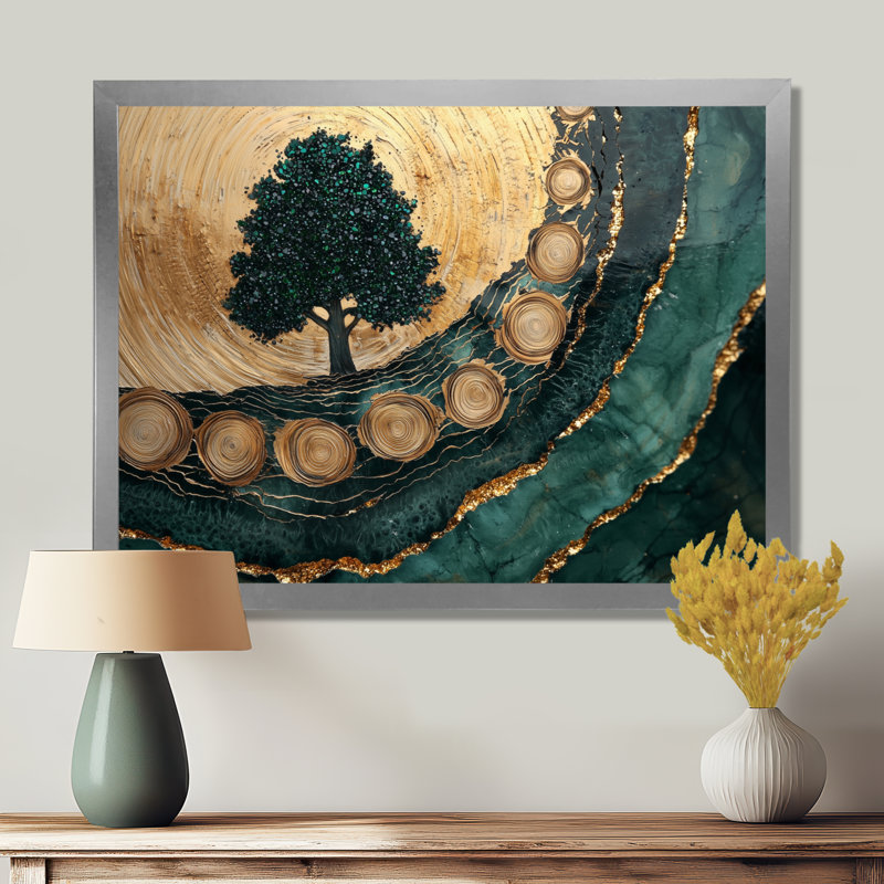 Forêt de pins, paysage sur Emerald Horizon III - forêt, art mural, H 24 po x l 32 po, Reproduction encadrée d'une seule photo