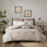 INK+IVY Ellipse Blush 100% Cotton Jacquard 3-Piece Full/Queen Comforter Set