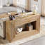 Console de 59 po de long, canapé naturel avec rangement pour le vestibule-1615424998