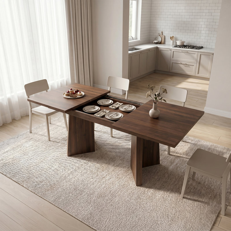 Ensembles de salle à manger Alward : table de salle à manger rectangulaire extensible et chaises de salle à manger rembourrées avec accoudoirs