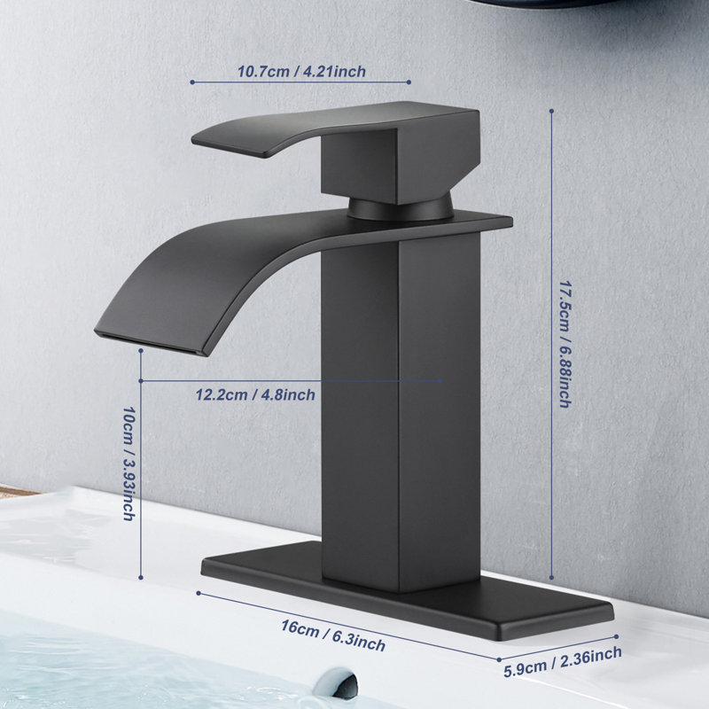 Single-handle Bathroom Faucet, Matte Black
