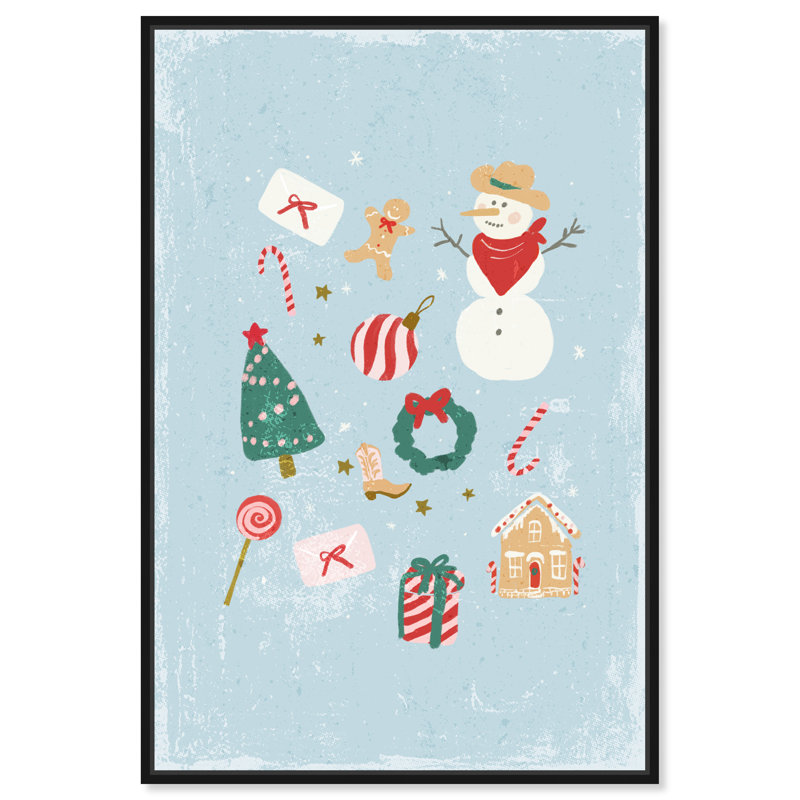 Mignon Noël occidental par One Allium Way®, Cadre noir, H 16 po x l 11 po