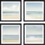 «Pastel Sandy Beach and Ocean Waves Nature Wilderness», ensemble de 4 cadres photo-119018000