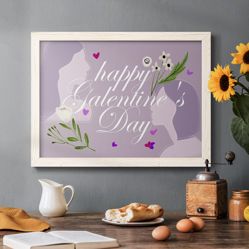 Joyeuse Saint-Valentin, collection A, Blanc, H 26 po x l 38 po x P 1,5 po