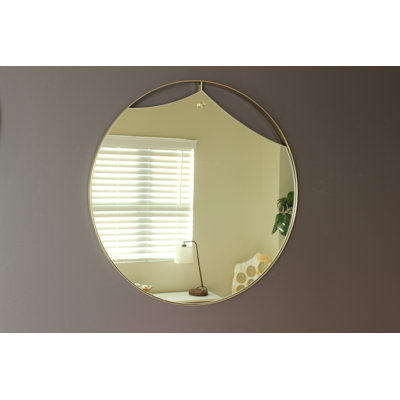 Athenia Brass Mirror | Modern Geometric Brass Wall Mirror