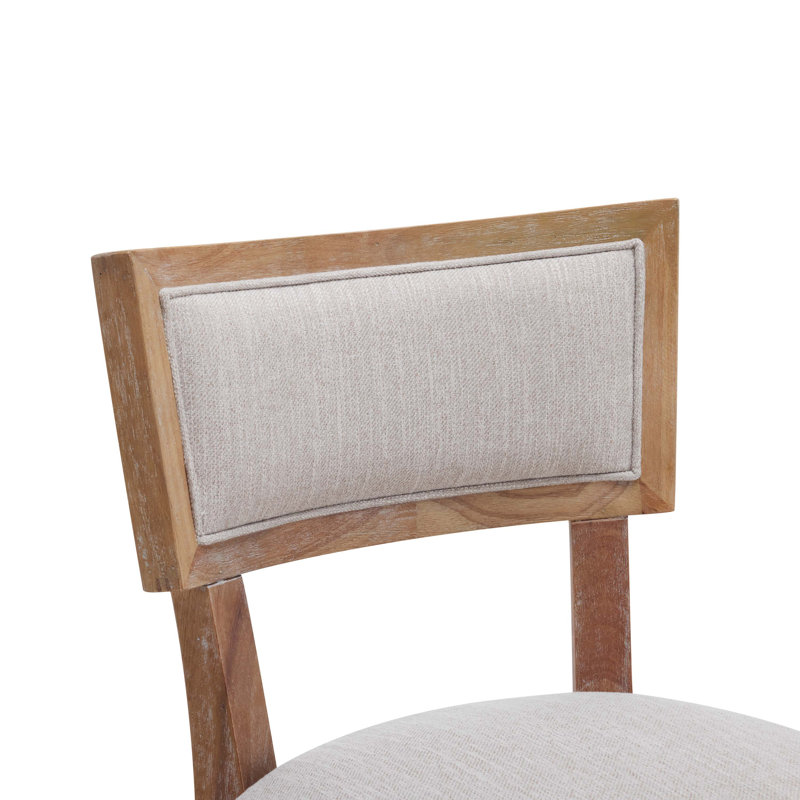 Netzer Fabric Upholstered Counter Stools, Natural