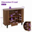 Armoire-bar cannelée de 39,37 po avec porte-bouteilles et rangement, bar à alcool moderne et bar à café-753269351