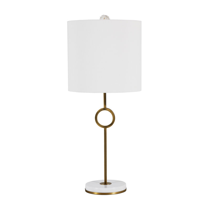 Kerry 35'' Gray and Gold Contemporary Marble Table Lamp