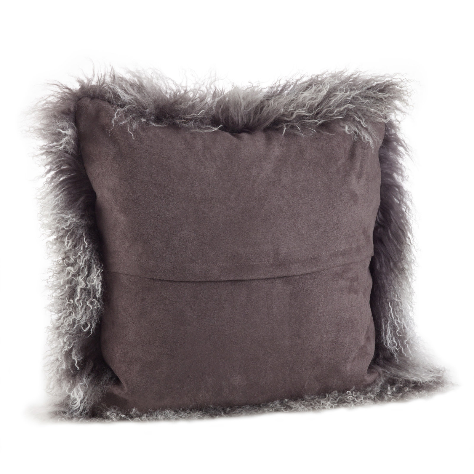 Iyana Wool Throw Pillow, Square 20", Charcoal
