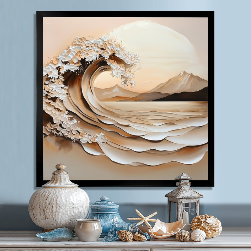 «Thunderous Waves In The Atlantic III - Coastal Beach», impression murale, H 16 po x l 16 po, Noir