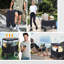 Wagon pliable avec auvent solaire, ports USB et Type-C, roues tout-terrain, conception compacte pour la plage et l'extérieur