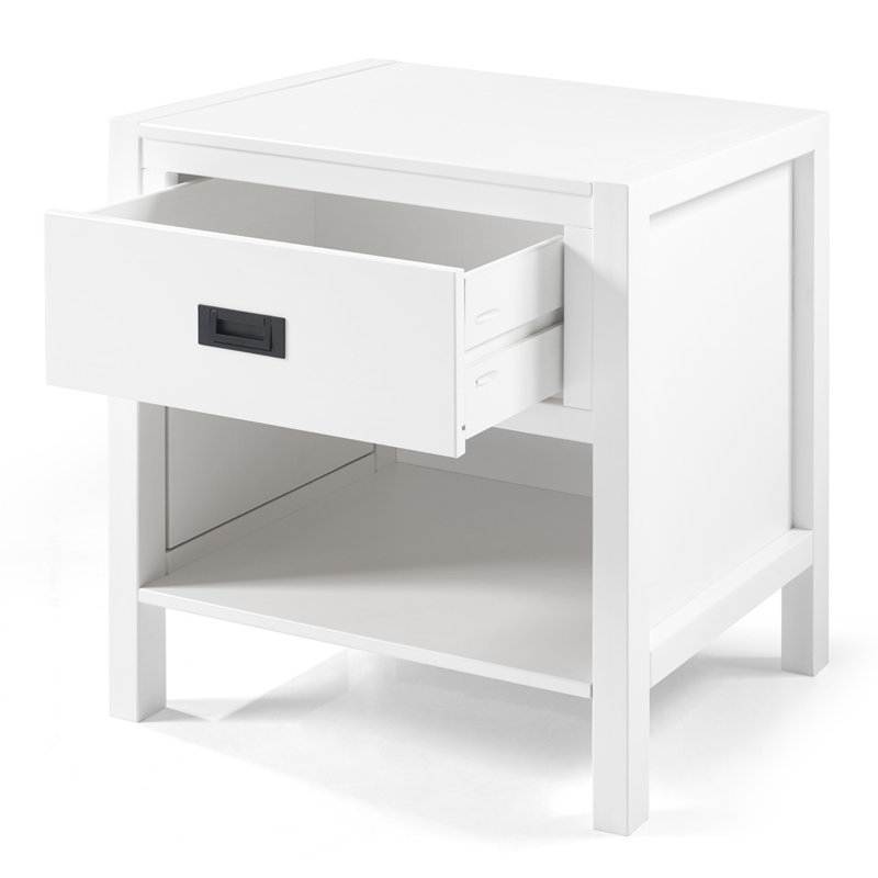 60.96 cm W Bedside Table, White
