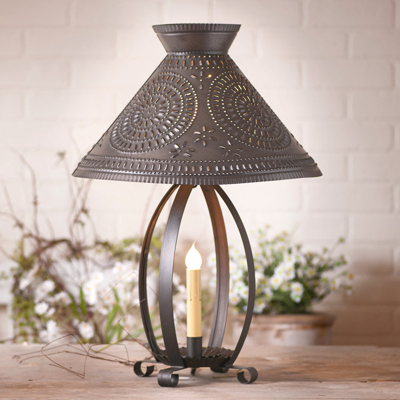 Finbar Metal Novelty Lamp, Kettle Black, Chisel