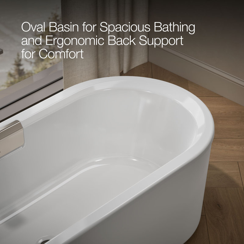 Volute 63 In. X 28-3/8 In. Freestanding Bath With Shroud