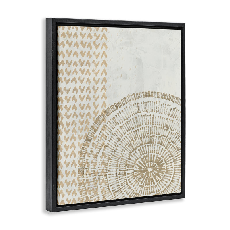 «Boho Fractal Patterns Floater», art mural par June Erica Vess, Cadre flottant noir de jais, H 31 po x l 25 po