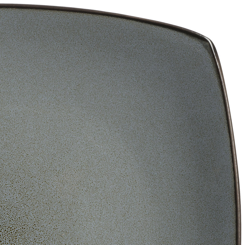 Eclipse Square Porcelain Holiday Dinnerware Set, Service for 4