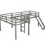 Lit mezzanine en L gris