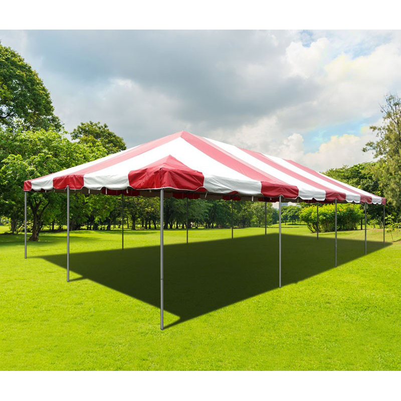 Red and White Galvanized Steel 20' x 40' Party Tent