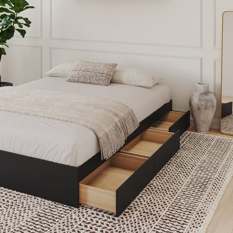 Dunton Platform Storage Bed, Full / Double, Black