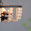 Lustre - 4 lumières en bois, luminaire suspendu avec fonction de chaîne réglable