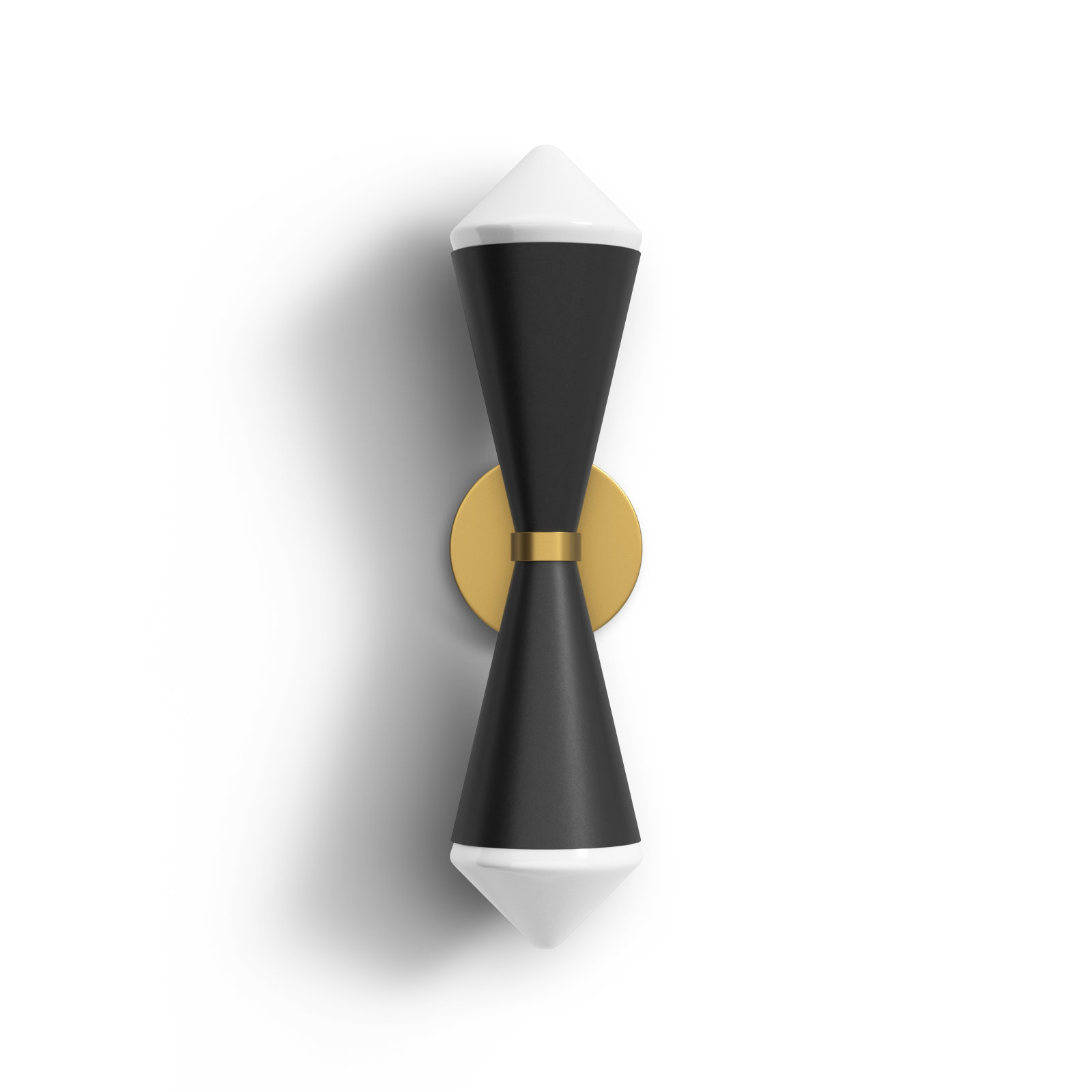 2 Light Steel Dimmable Armed Sconce