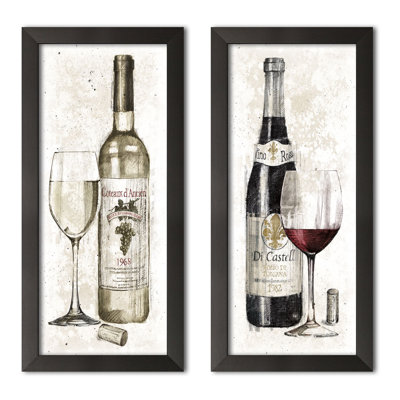" Pencil Wine I And Pencil Wine II " 2 - Pieces