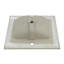 Comptoir de meuble-lavabo simple blanc 24 po x 19,7 po avec 1 trou de robinet et trop-plein (lavabo seulement) (n'inclut que le lavabo de salle de bain)