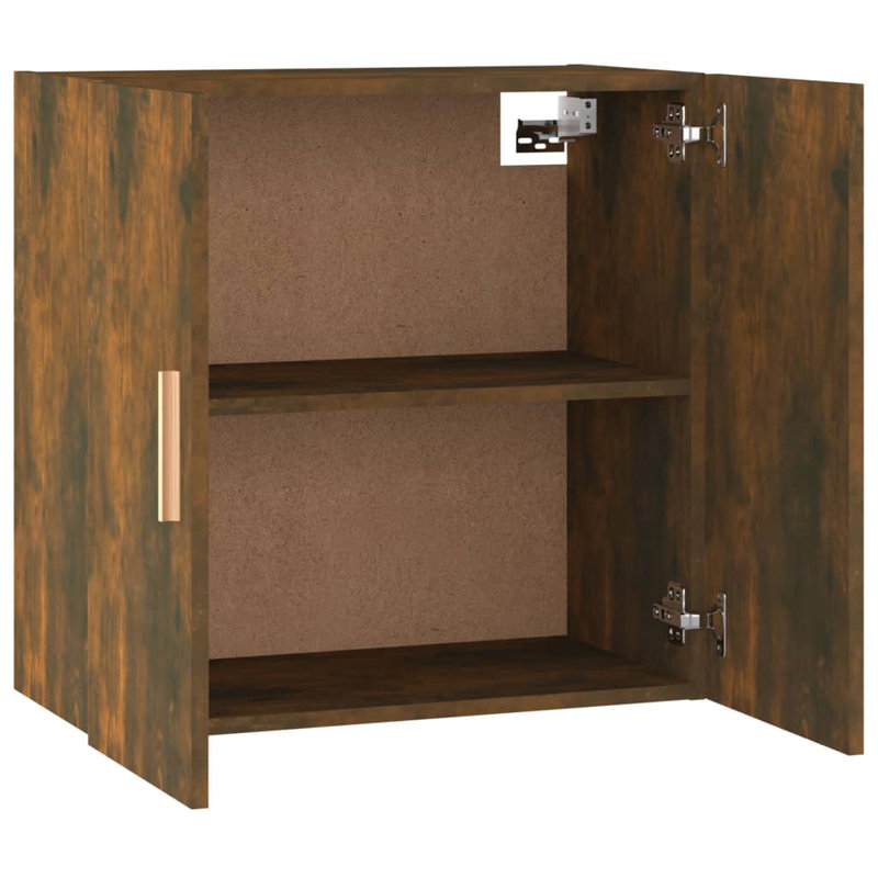 17 Stories Wall Cabinet  60X30x60 Cm Engineered Wood, Brown