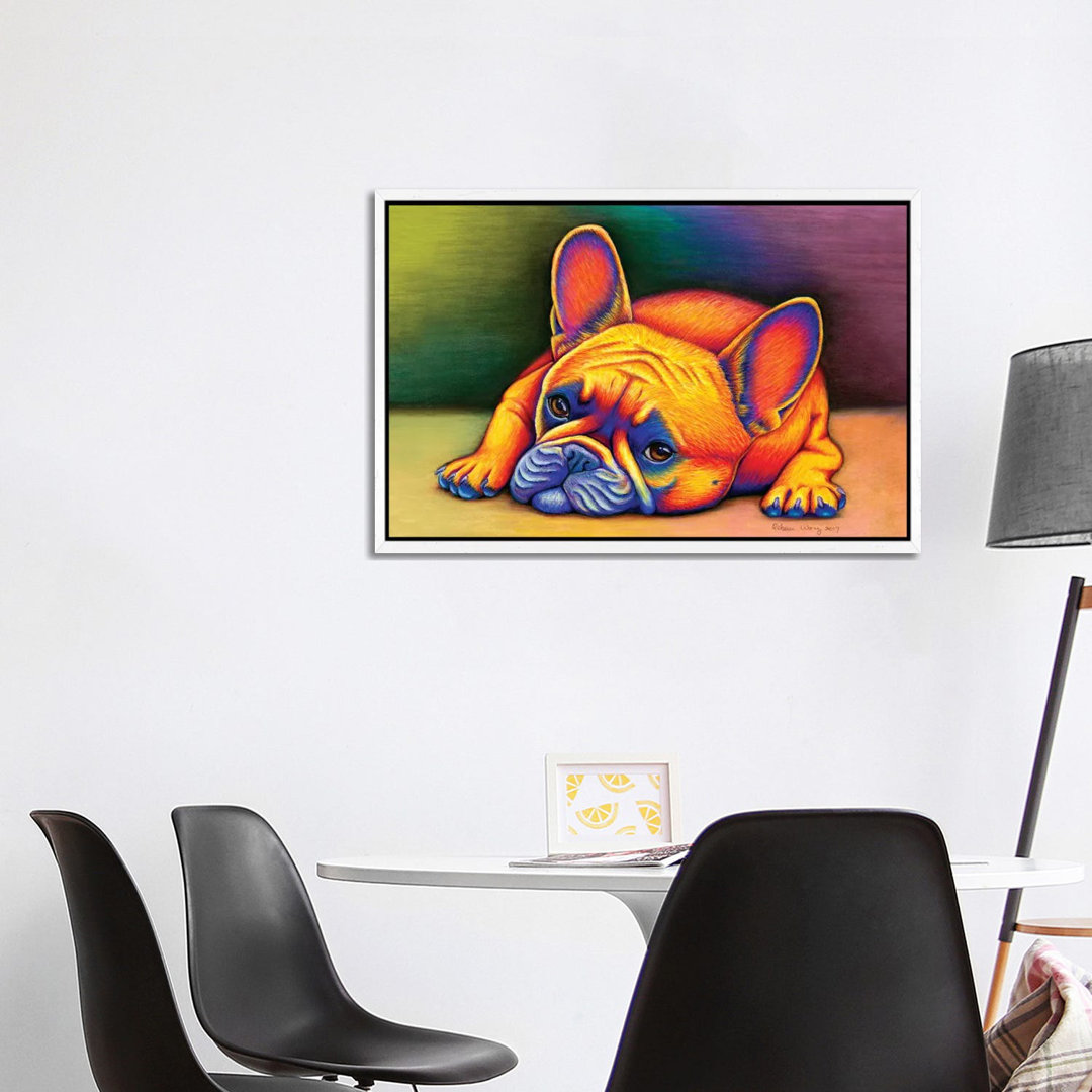 Daydreamer - Französische Bulldogge von Rebecca Wang - Galerie-verpackte Leinwand Giclée