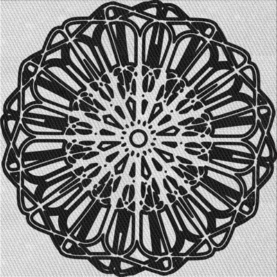 Tapis noir/blanc à motifs