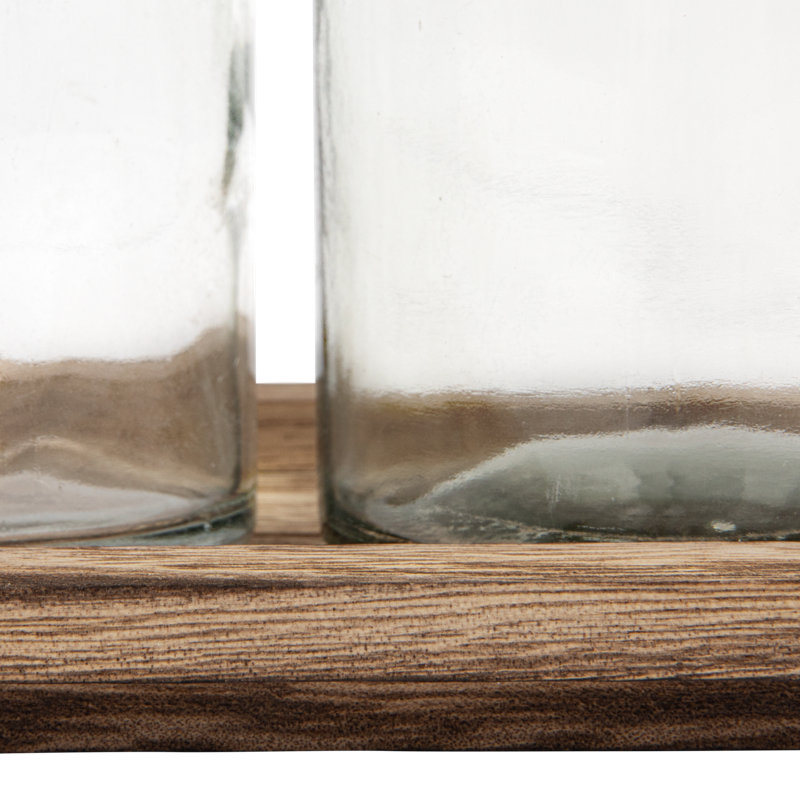Glass Decorative Bottle, Clear/Brown