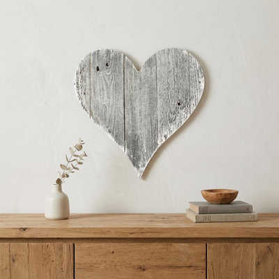 12" X 12" Red Wood Heart Hanging Dimensional Sculpture
