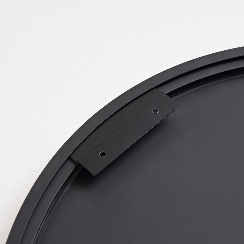 Miroir arqué encadré en aluminium noir 40 * 30 pouces pour le décor du salon - Image claire, rouille, design luxueux 30 x 40 en métal, installation facile