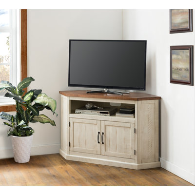 Kinsella 50" Solid Wood Corner TV Stand with Storage