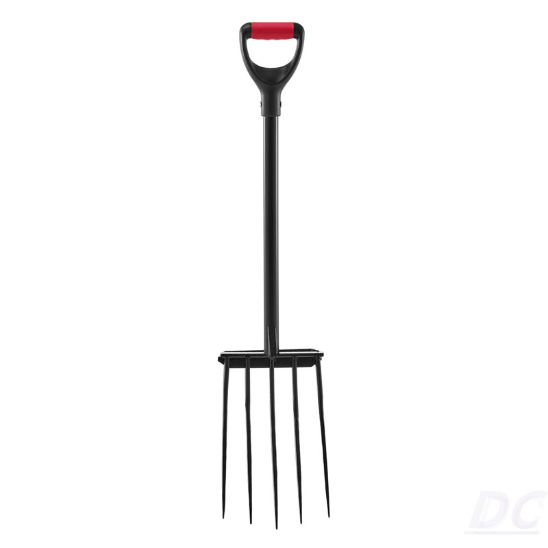 Fourche de jardin à 5 dents avec poignée en métal 41 po
