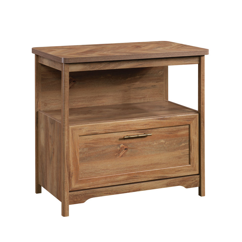 Classeur latéral en bois au design élégant, brun